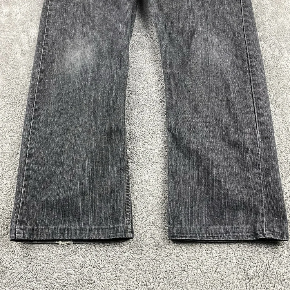 Levis 514 Slim Straight Jeans Mens 36x26 Gray Mid Rise‎ Denim Hemmed 100% Cotton